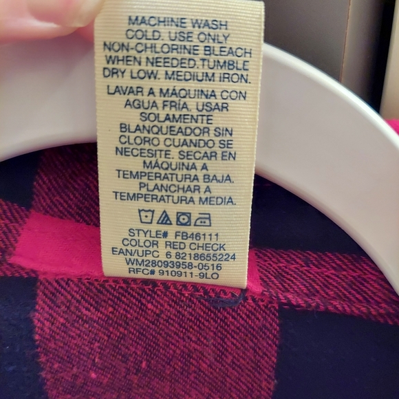 Faded Glory Red Plaid |L| - Picture 2 of 6